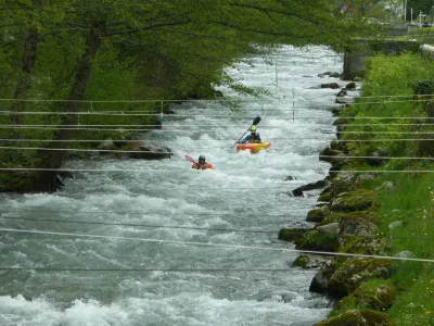 Le slalom, venant à Bagnères de Bigorre.